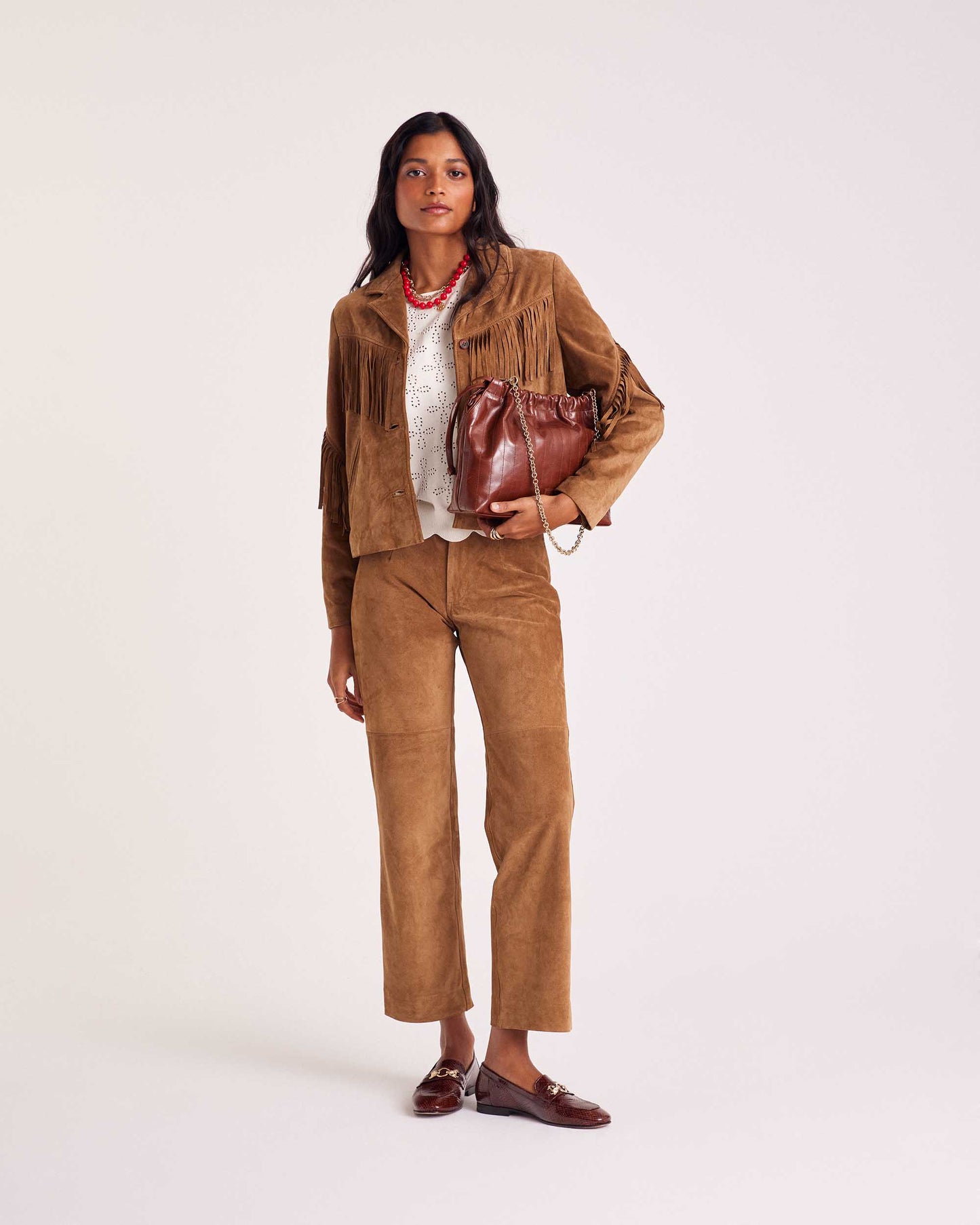 Pantalon Selby croute camel