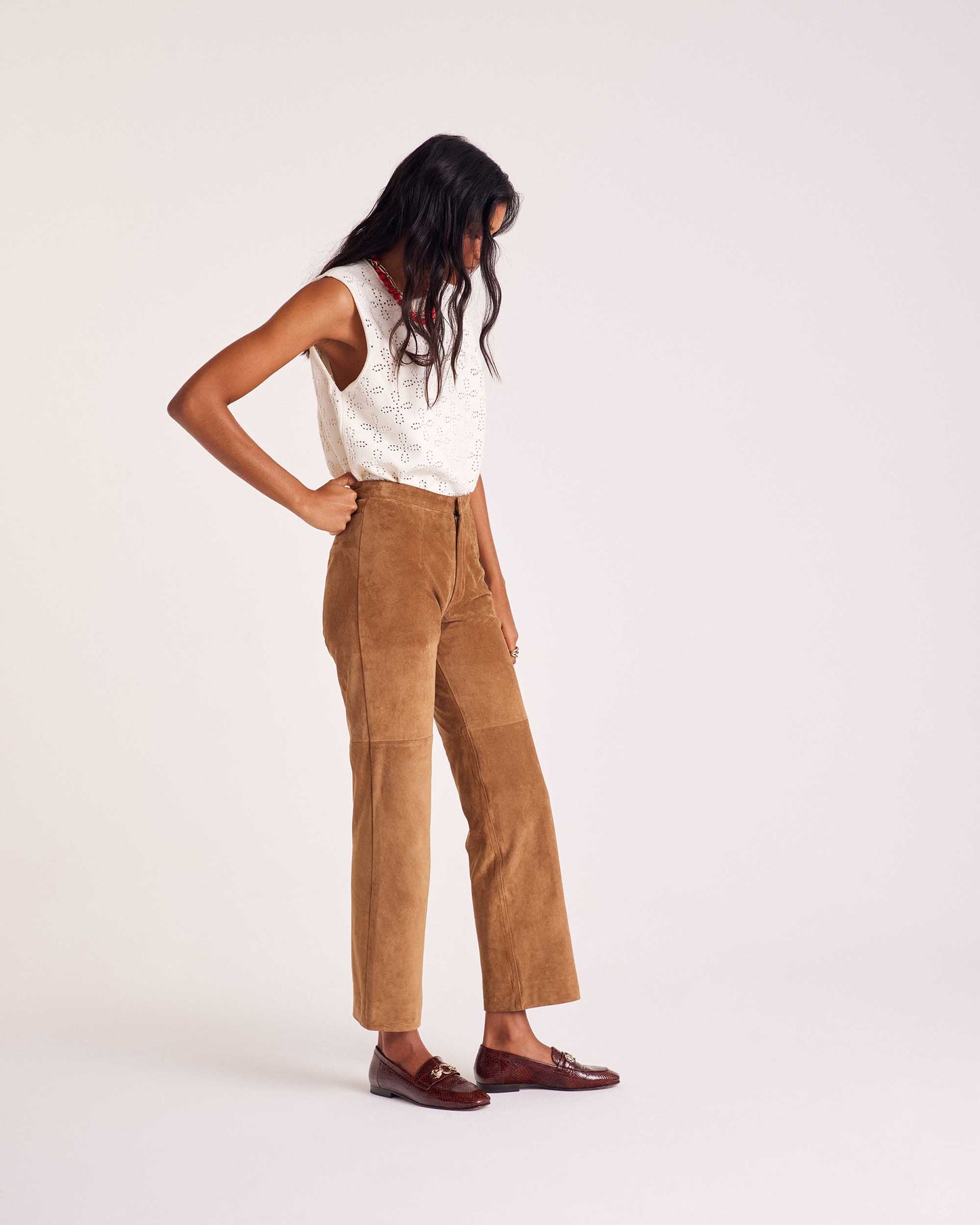 Pantalon Selby croute camel