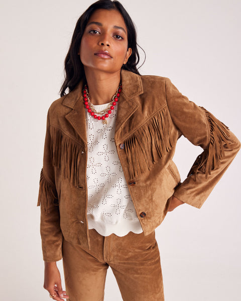 Veste Femme Marron Treasure Rock - Taille S - Fausse Fourrure Et Shearling - Occasion Très Bon état