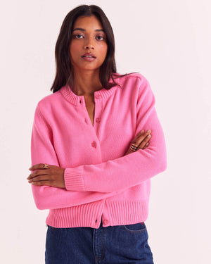 Scott Cardigan Hot Pink