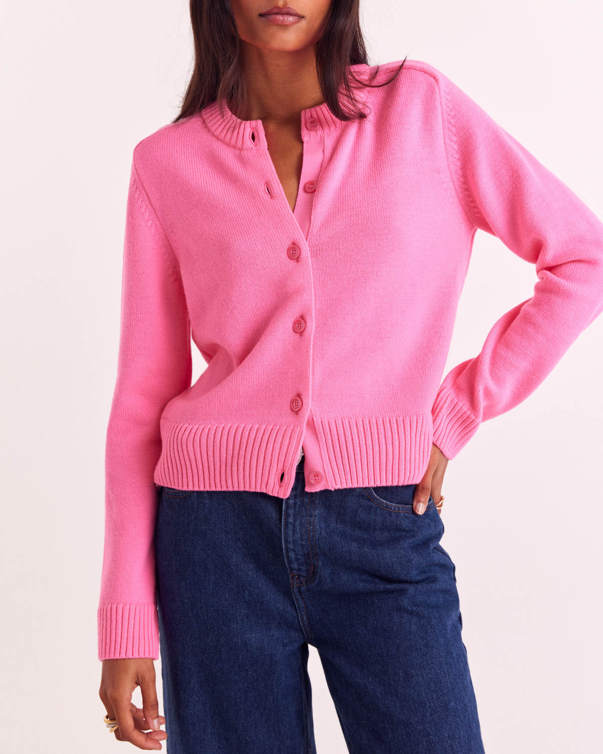 Cardigan Scott pink bright