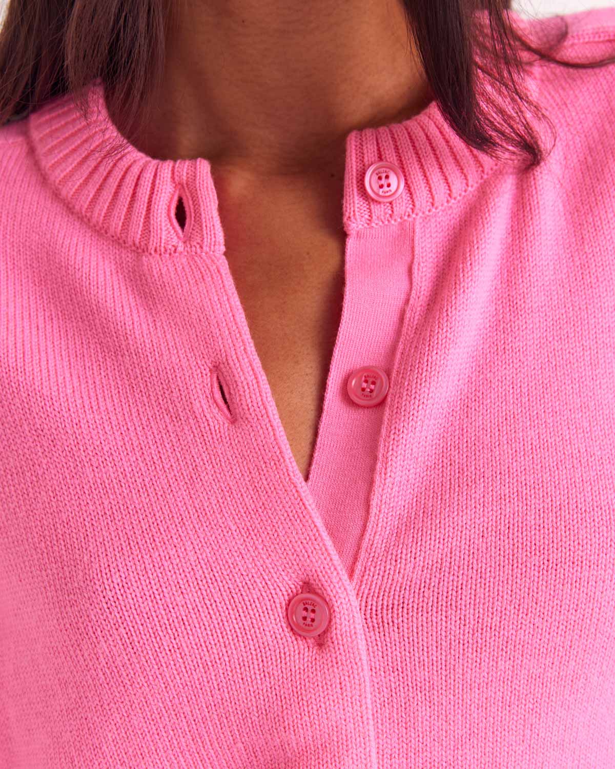 Cardigan Scott rose vif