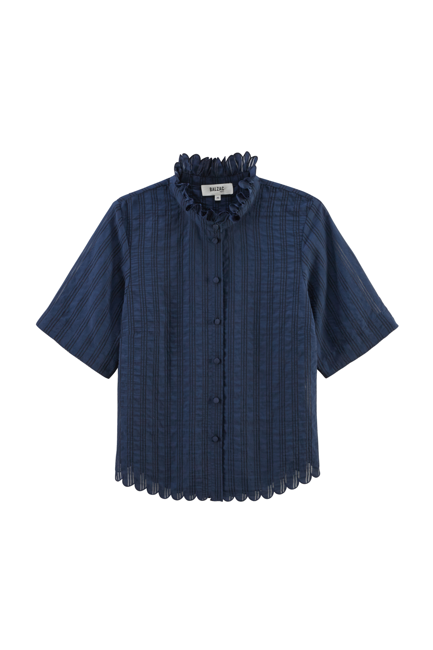 Shirt Amato navy textured
