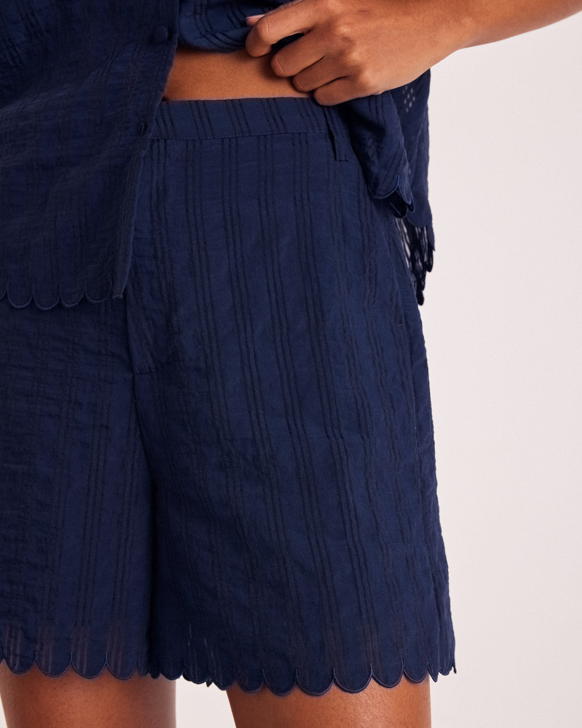 Shorts Cirilo navy textured