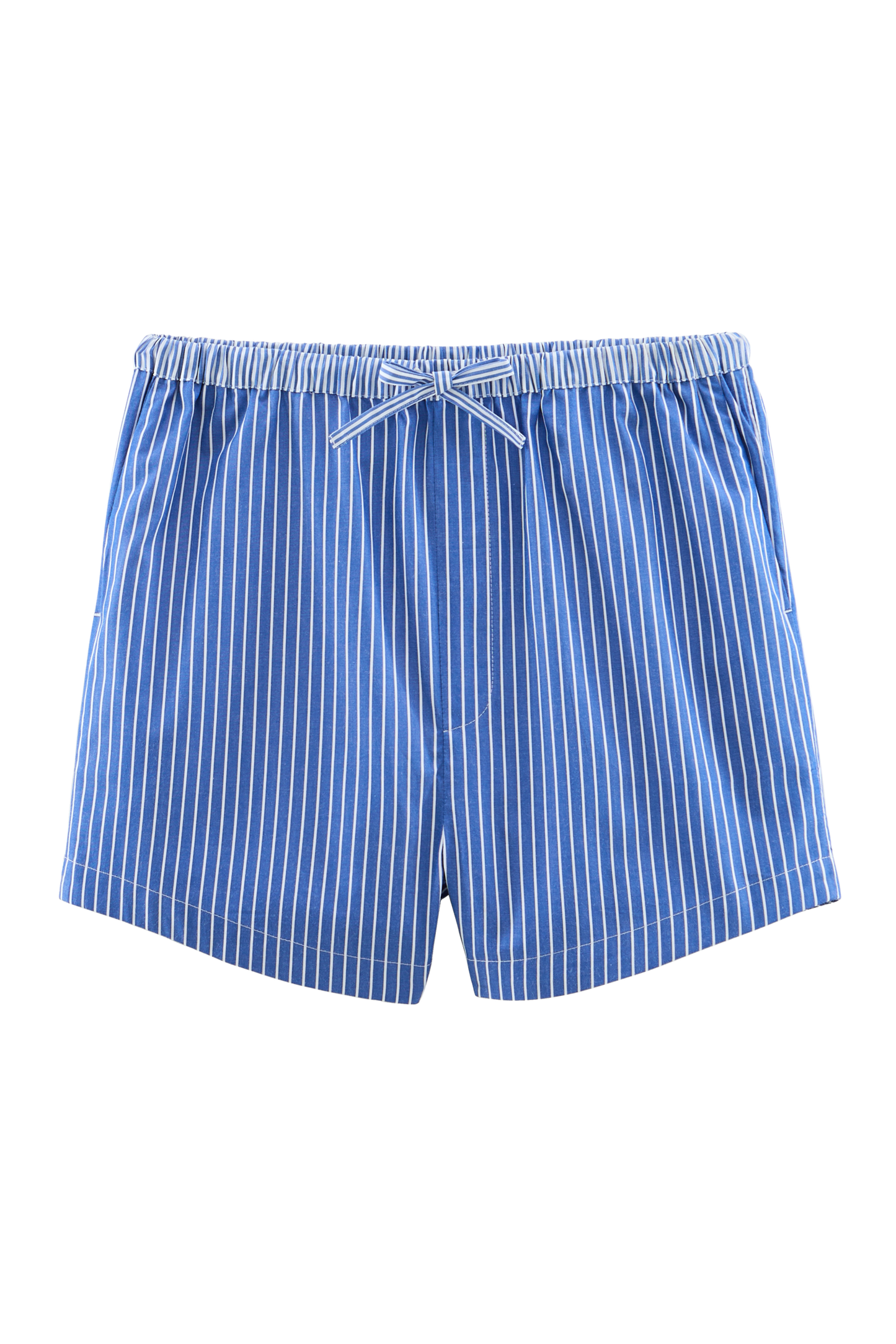 Lelio blue striped patchwork shorts