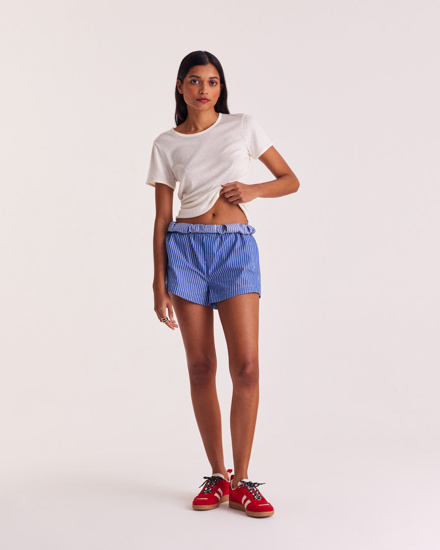 Shorts Lelio stripes blue patchwork