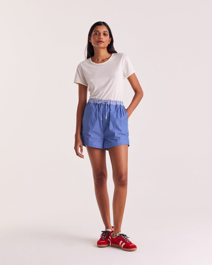 Shorts Lelio stripes blue patchwork