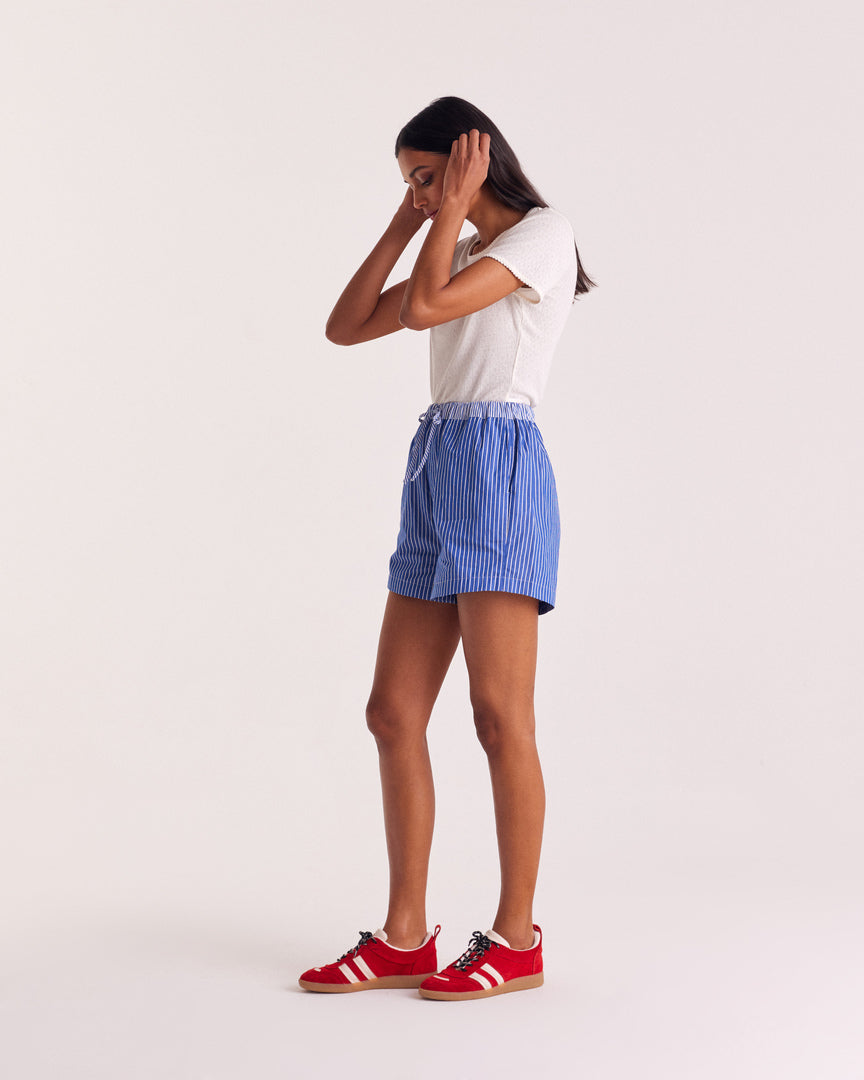 Shorts Lelio stripes blue patchwork