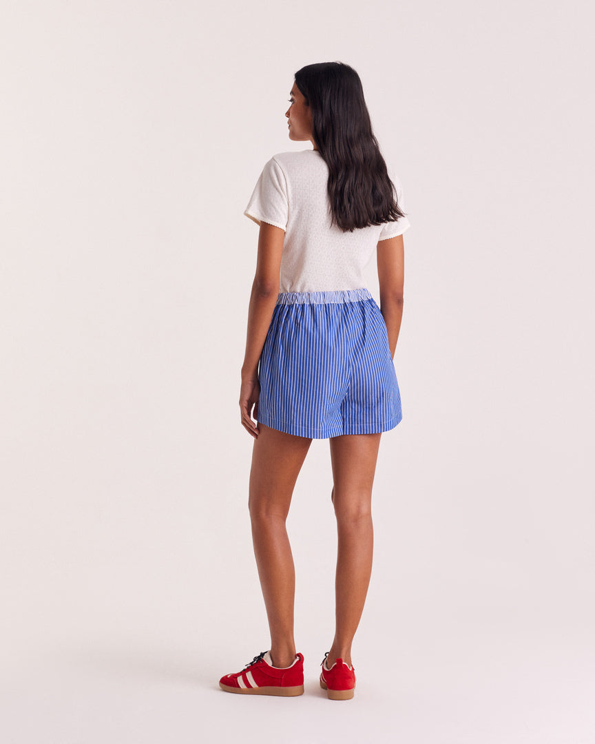 Shorts Lelio stripes blue patchwork