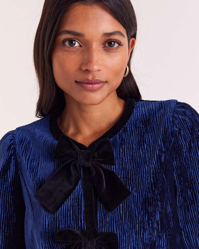 Susana royal blue velvet jacket