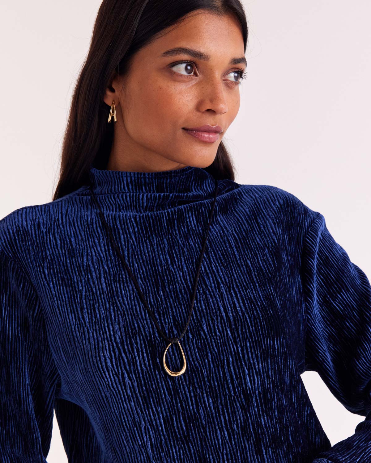 Top Justin velours bleu roi