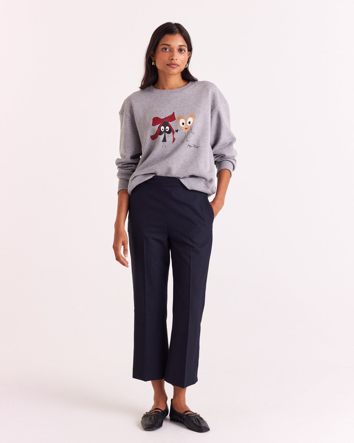 Marty heather grey heart and spade sweatshirt