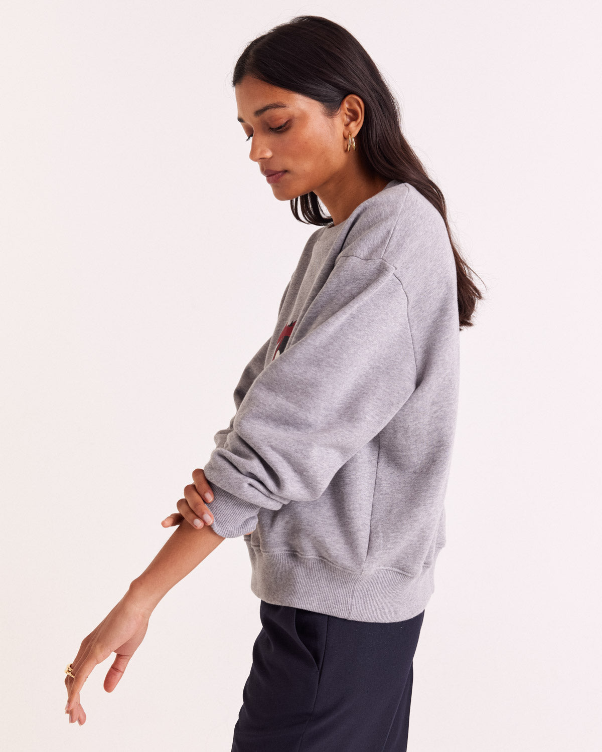 Marty heather grey heart and spade sweatshirt