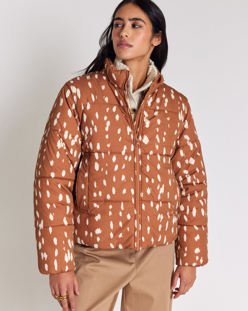Doudoune Gisele cinnamon spotted