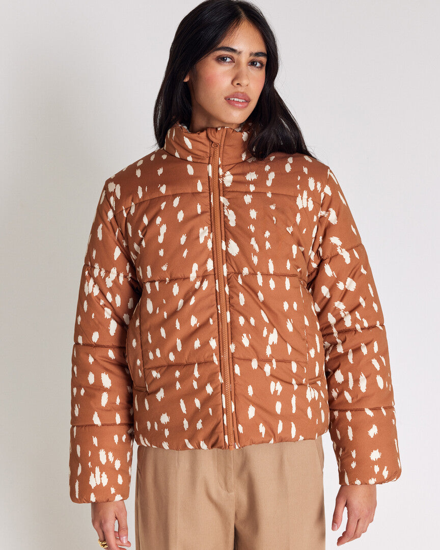 Doudoune Gisele cinnamon spotted