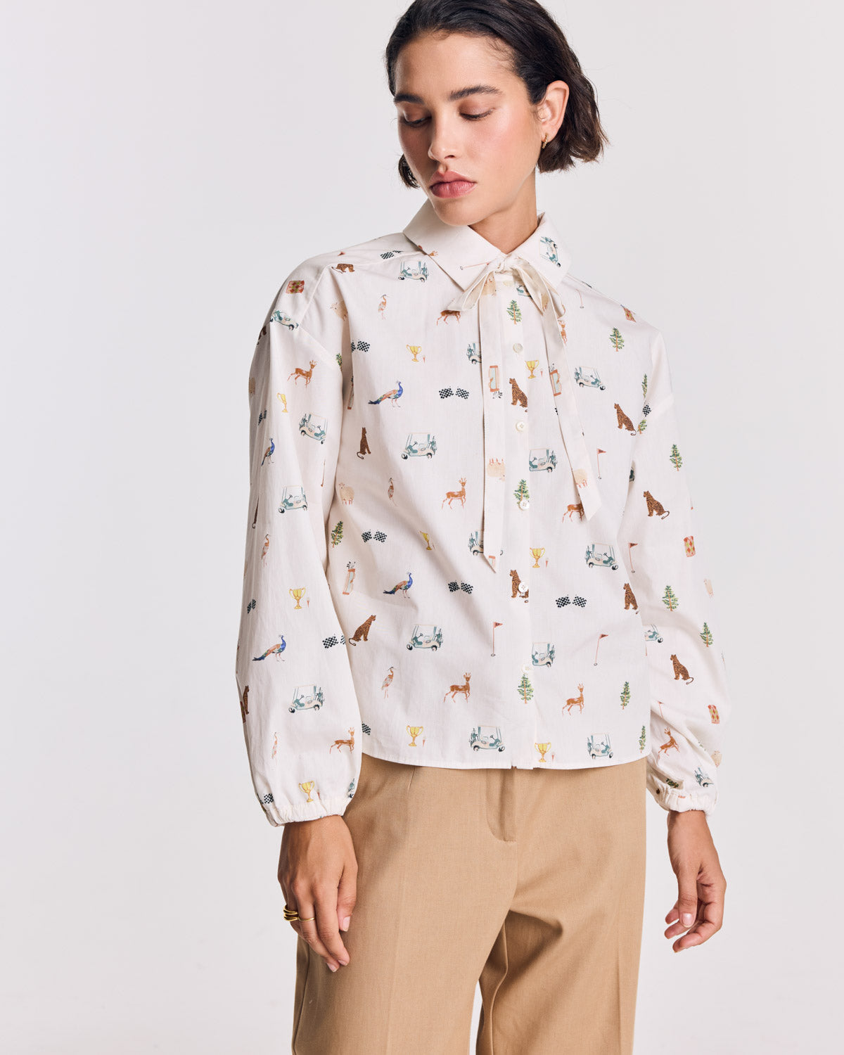 Chemise Ingrid imprimé Golf écru
