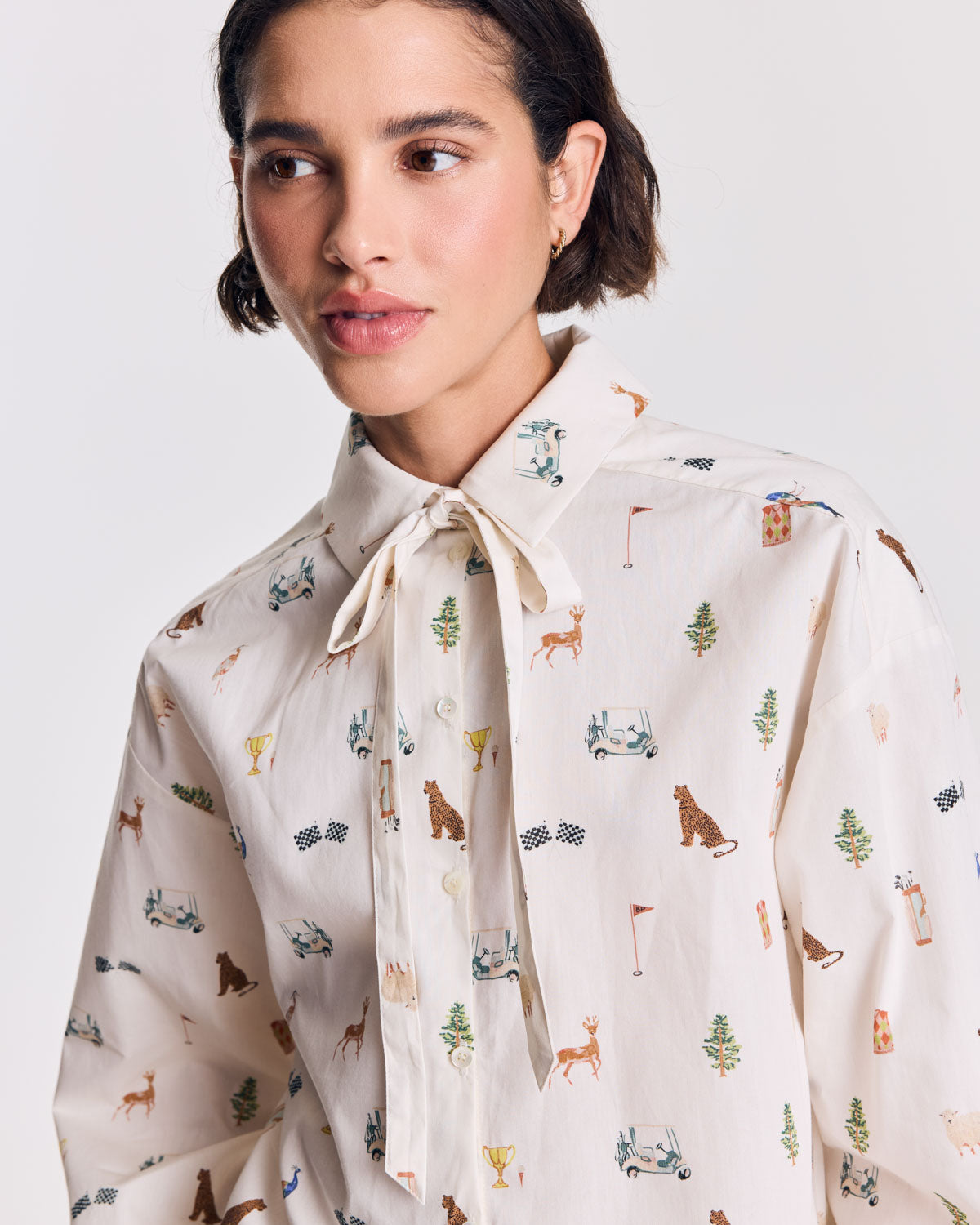 Chemise Ingrid imprimé Golf écru
