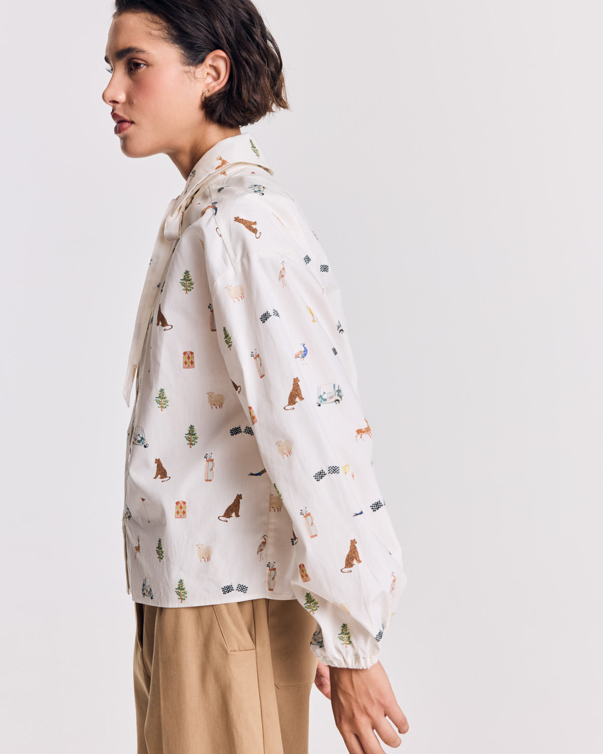 Chemise Ingrid imprimé Golf écru