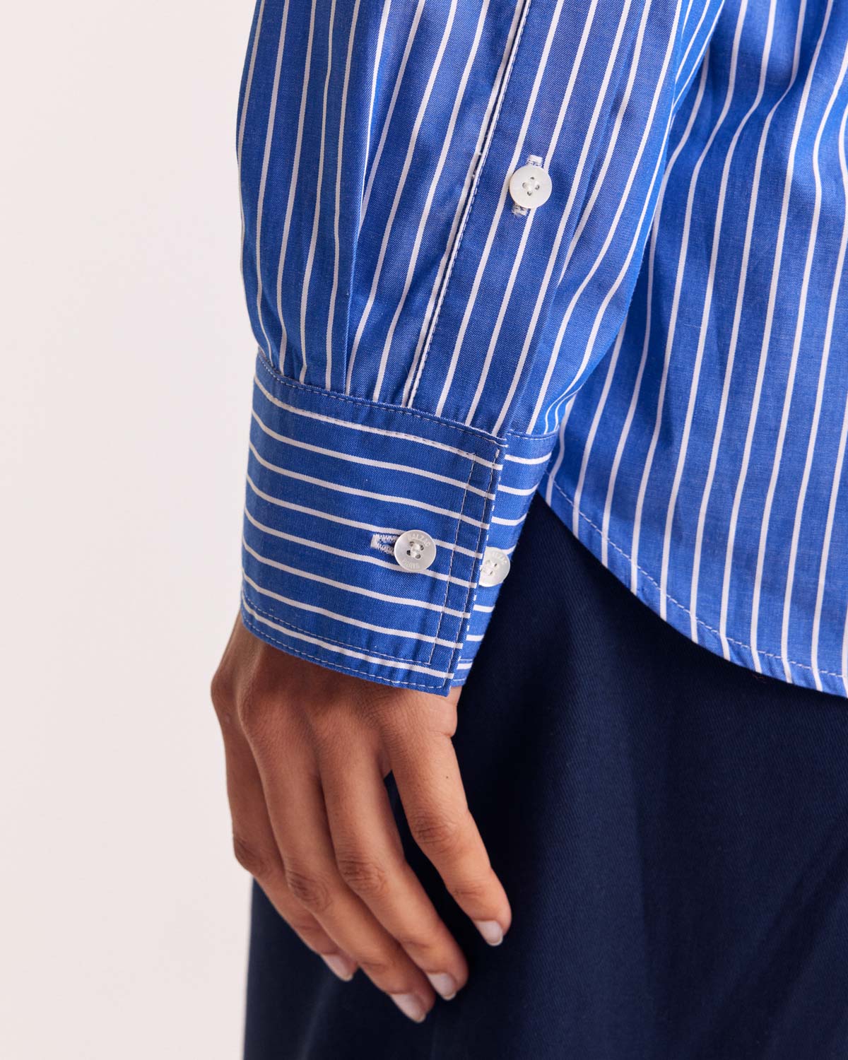 Chemise Anne rayures bleu et blanc