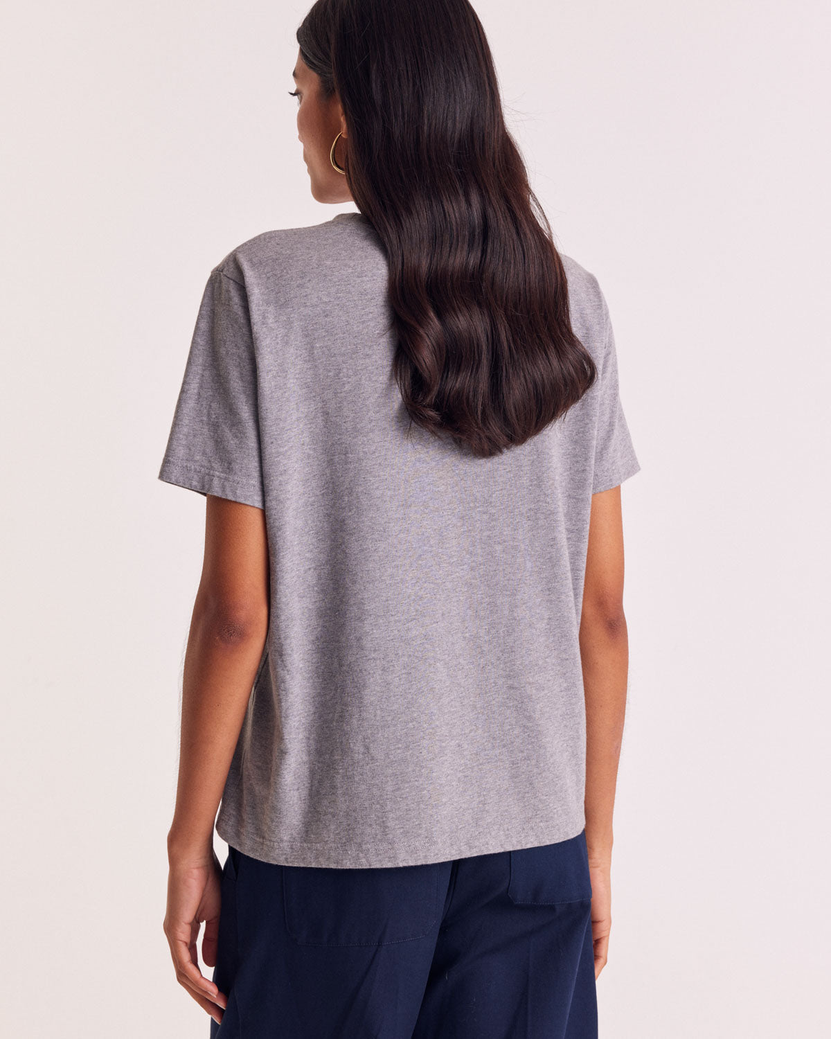 Tee-shirt Bree brodé gris chiné
