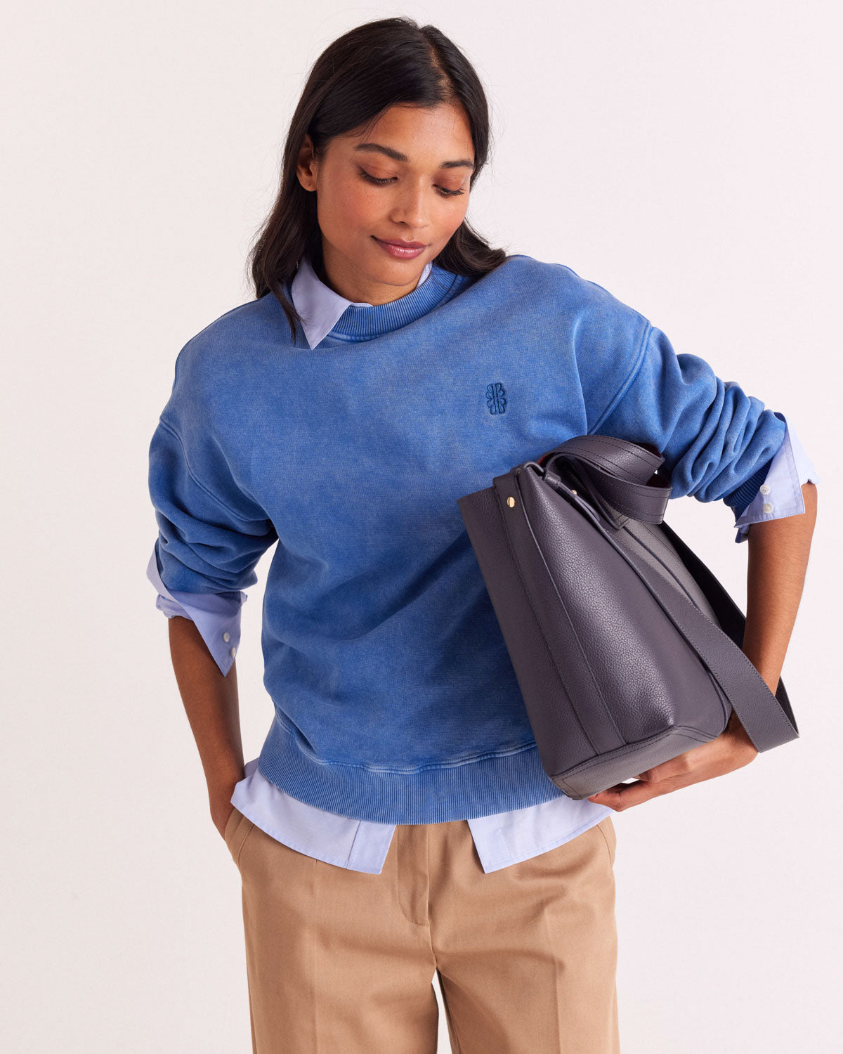 Sweatshirt Virgile blue délavé