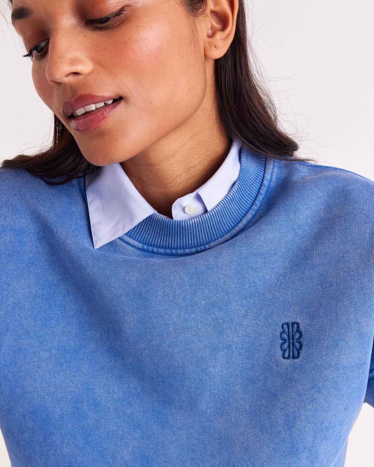 Sweatshirt Virgile blue délavé