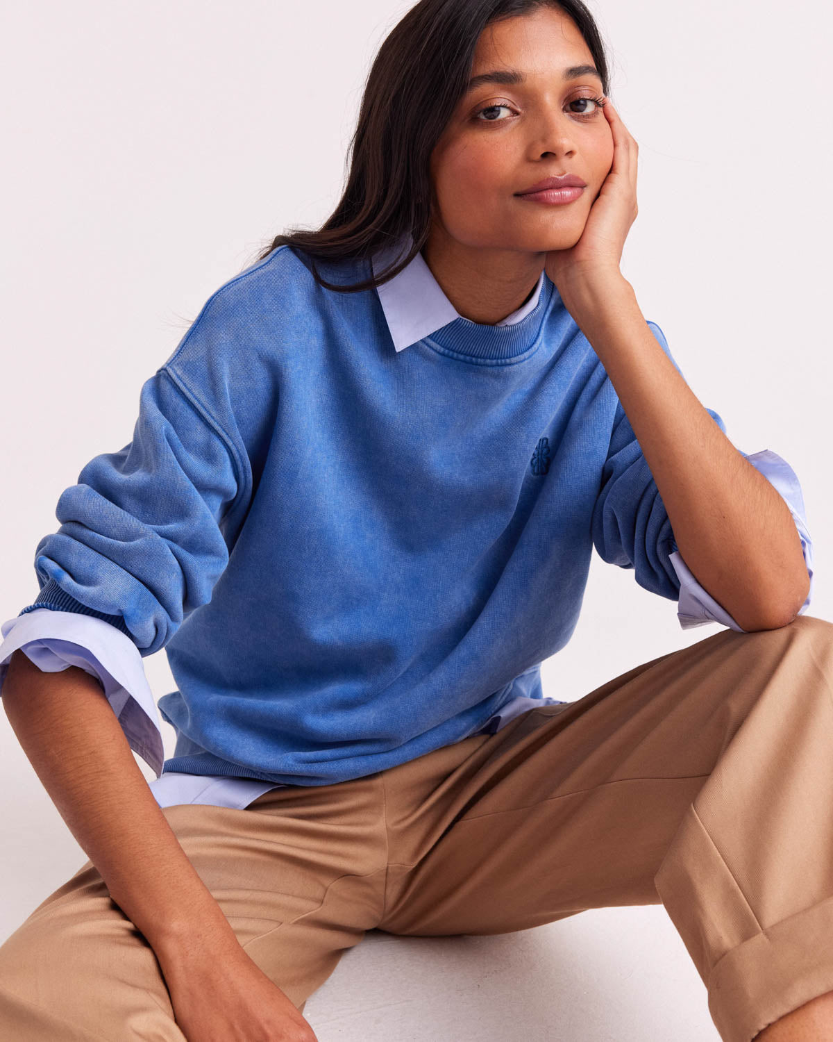 Sweatshirt Virgile blue délavé