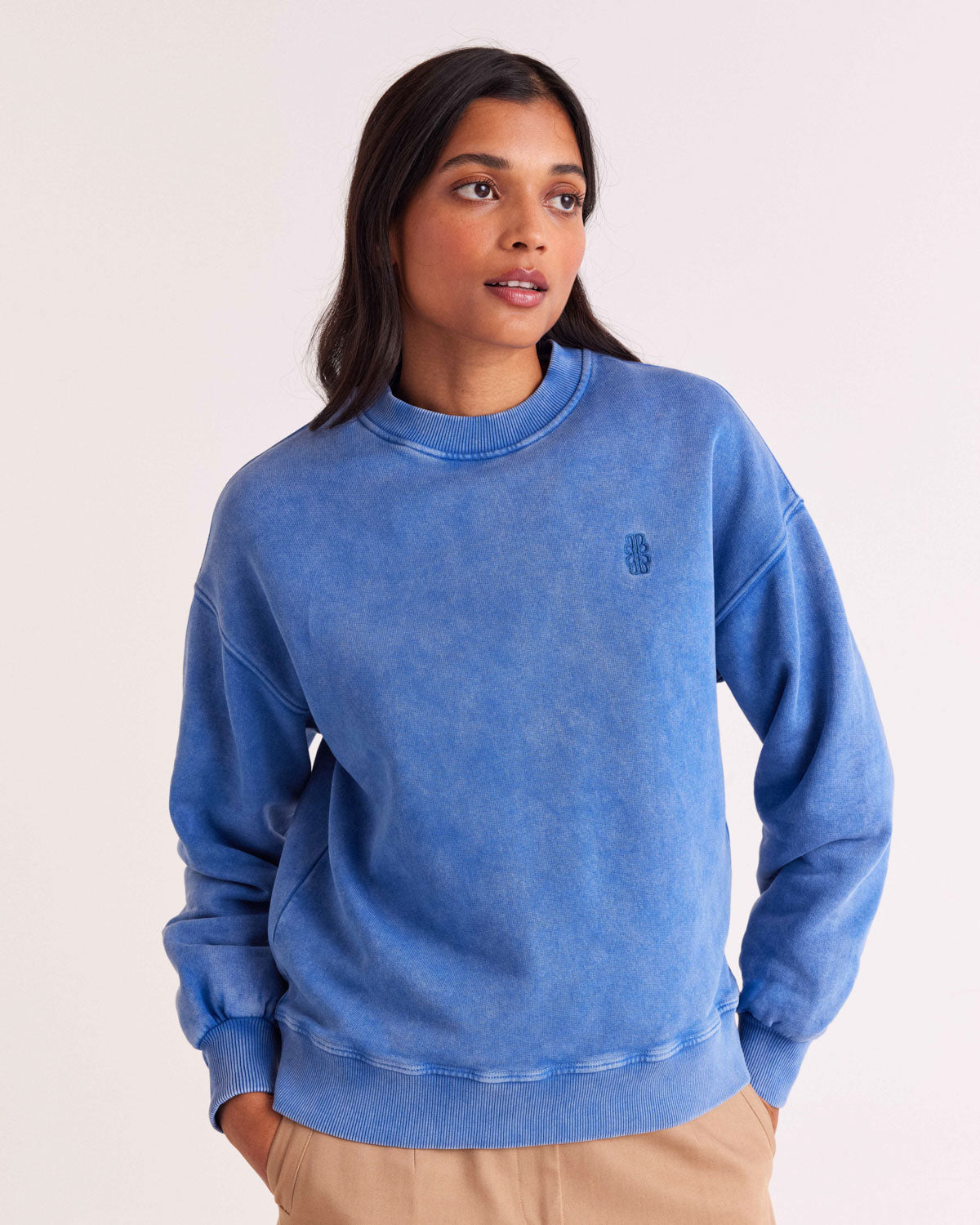 Sweatshirt Virgile blue délavé