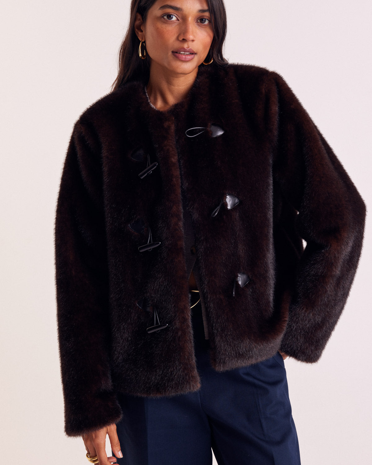 Coat Carla chocolate