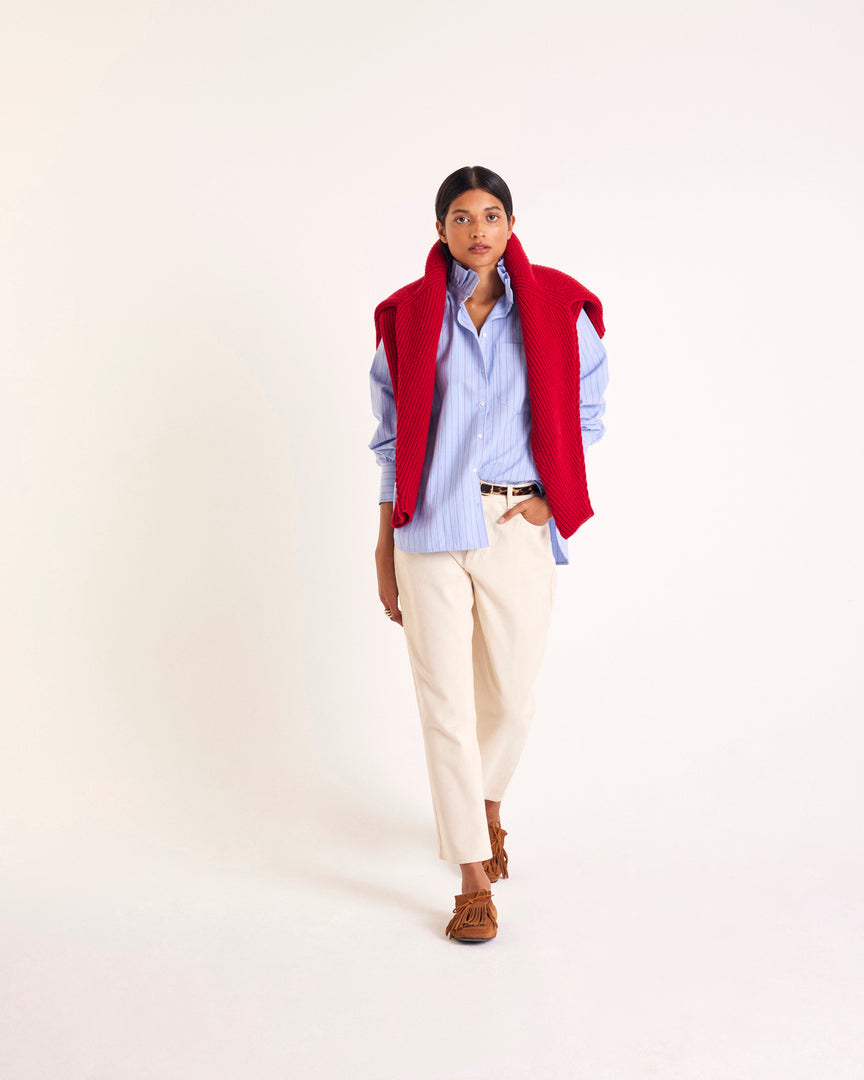 Loafers Alix fringe suede of leather hazelnut