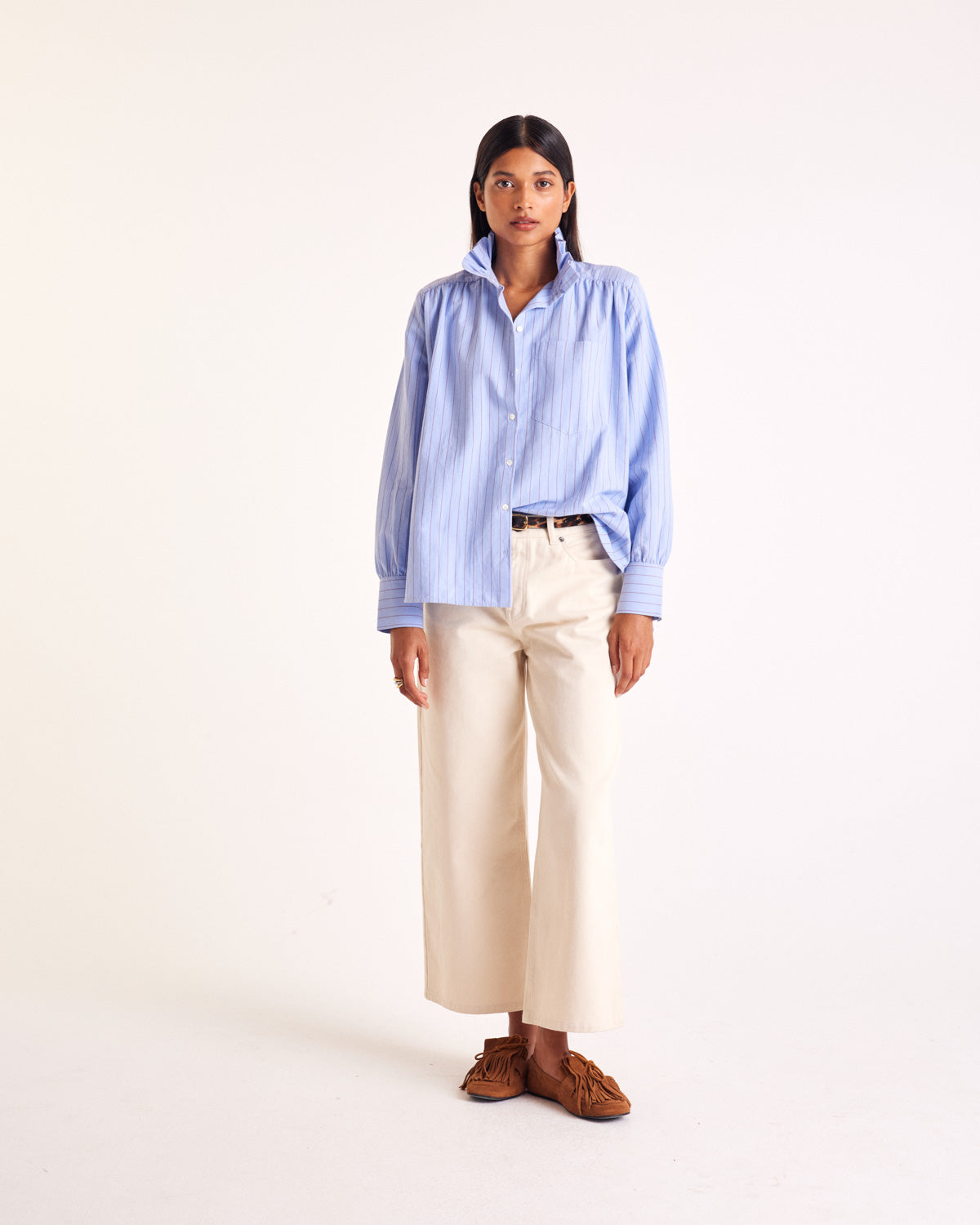 Loafers Alix fringe suede of leather hazelnut