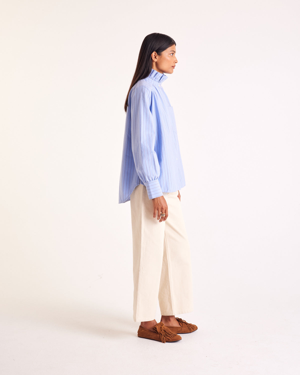 Loafers Alix fringe suede of leather hazelnut