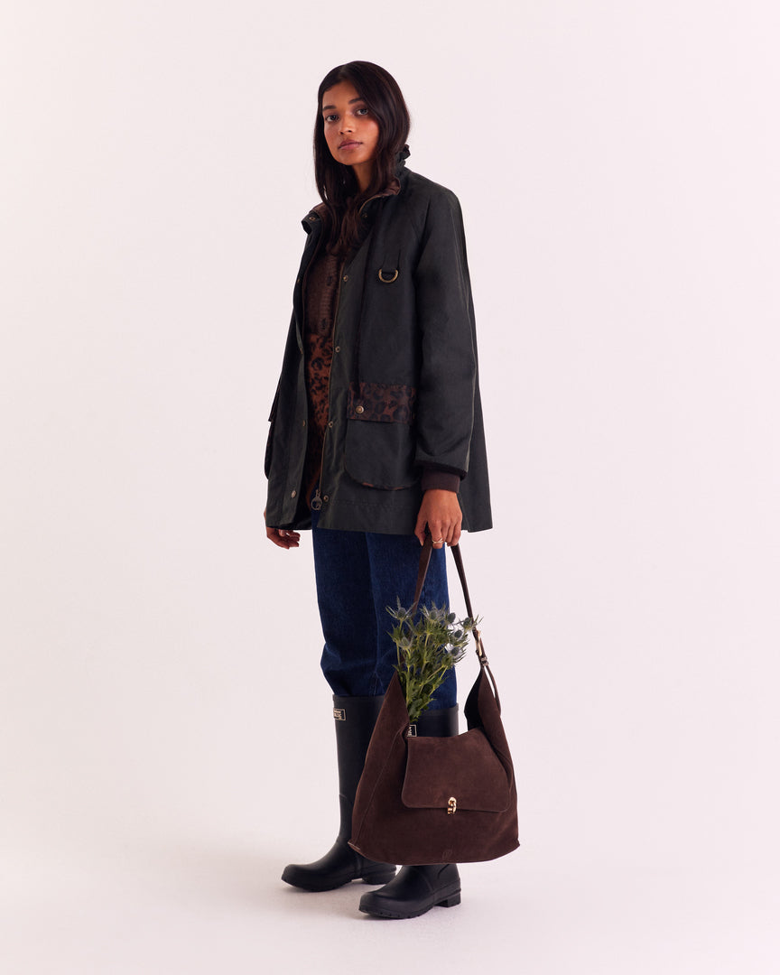 Bag Gala suede of leather mocha