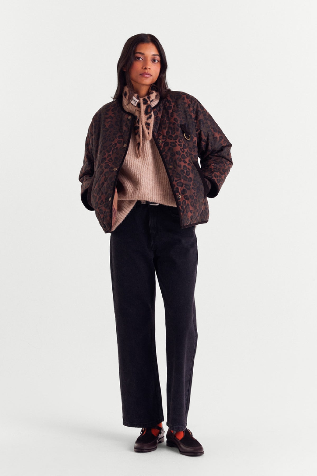 Veste Lili léopard fauve Barbour x Balzac Paris