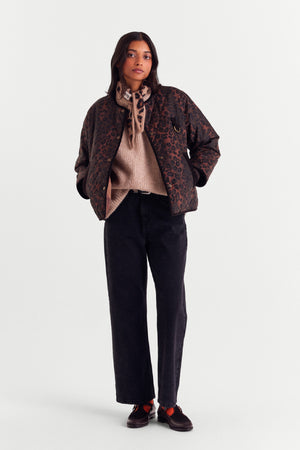 Veste Lili léopard fauve Barbour x Balzac Paris