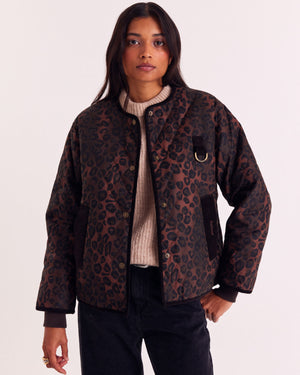 Veste Lili léopard fauve Barbour x Balzac Paris