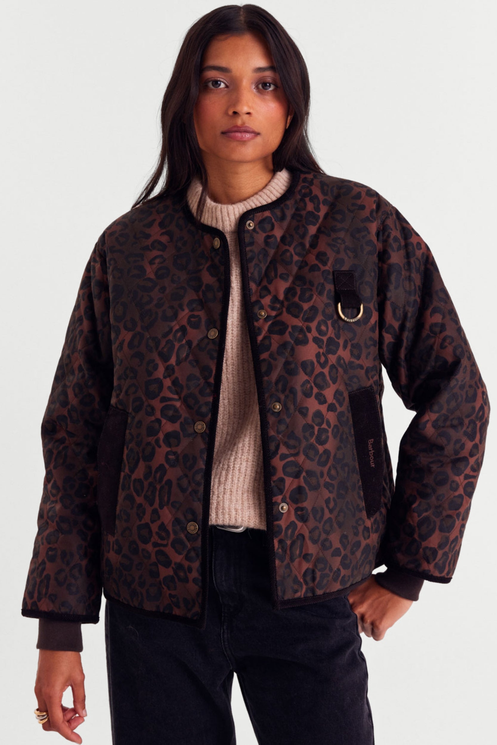 Giacca Lili leopardo fulvo Barbour x Balzac Paris