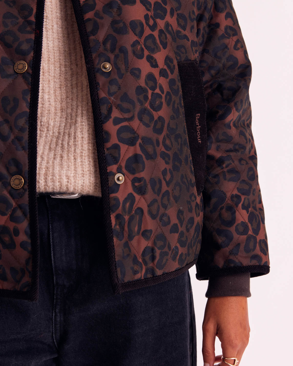 Veste Lili léopard fauve Barbour x Balzac Paris