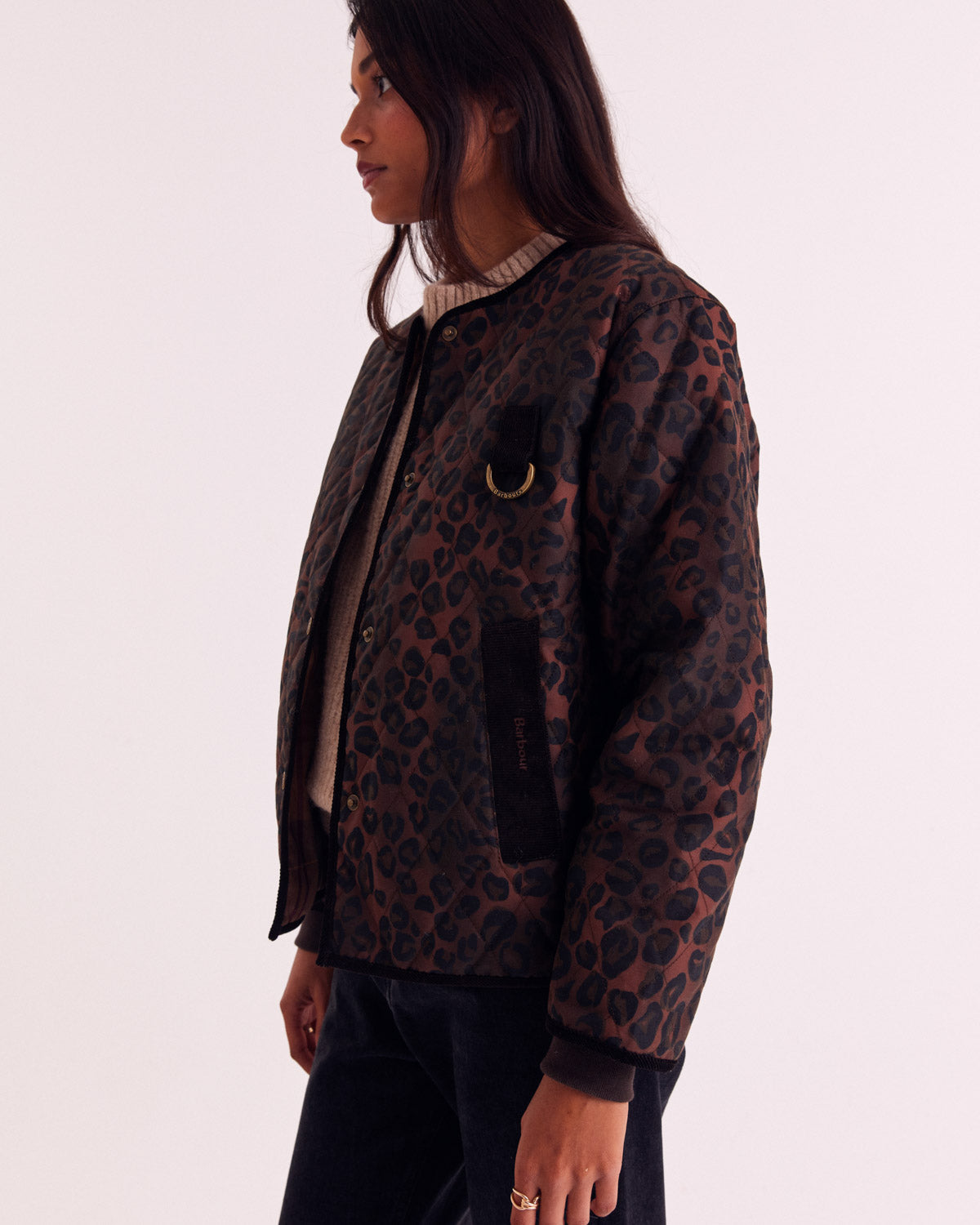 Veste Lili léopard fauve Barbour x Balzac Paris