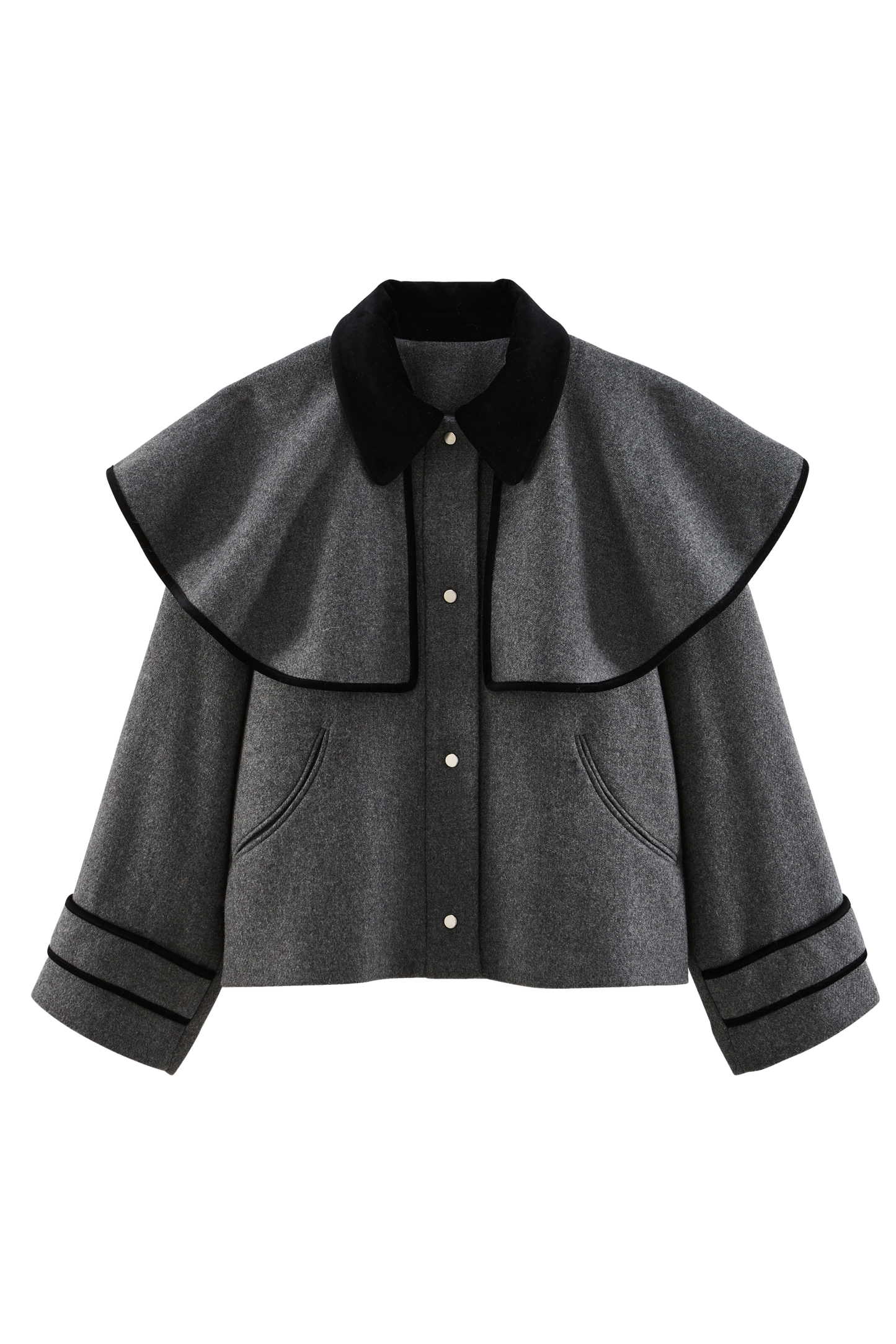 Manteau Juliette gris et noir