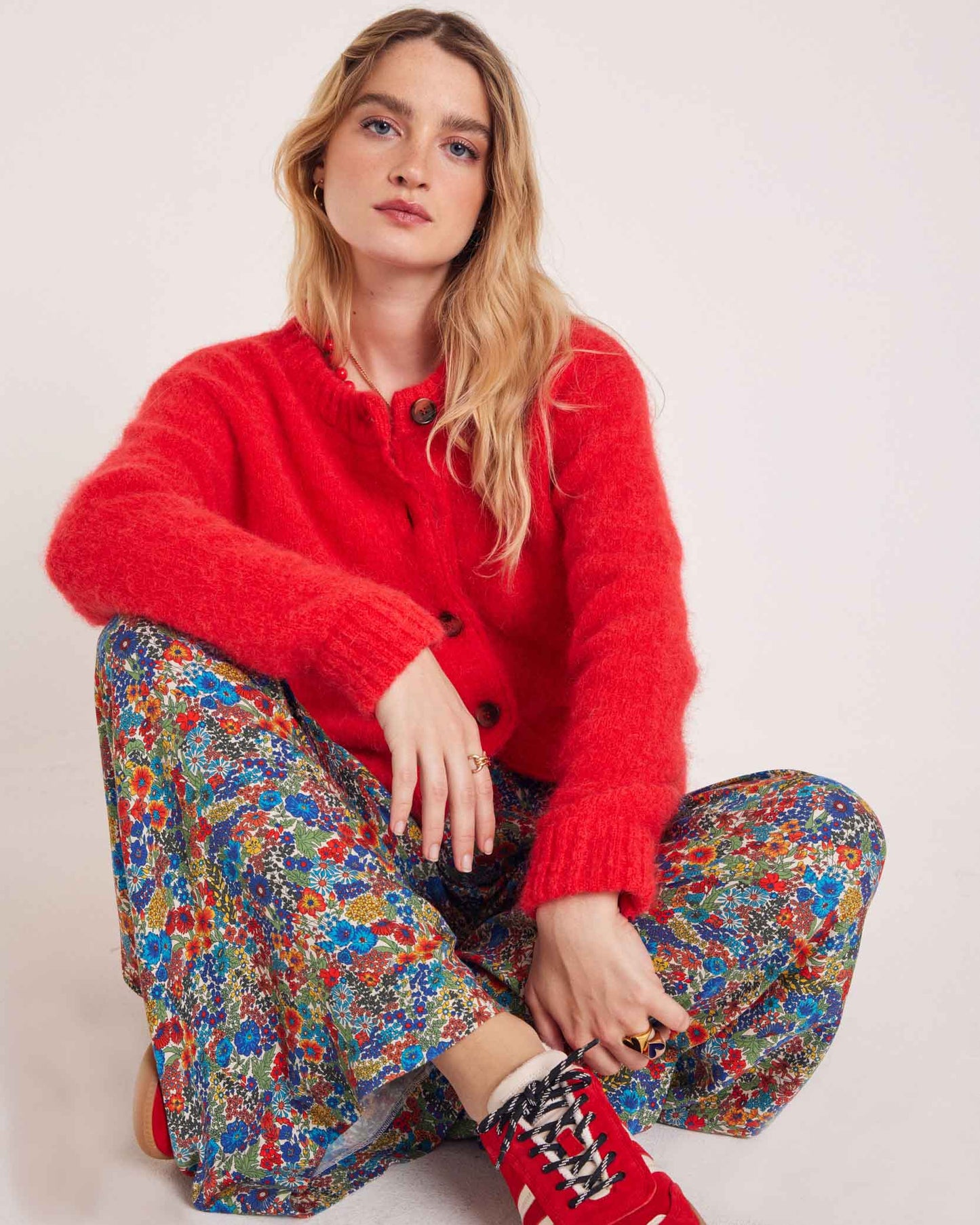 Rosanne red cardigan