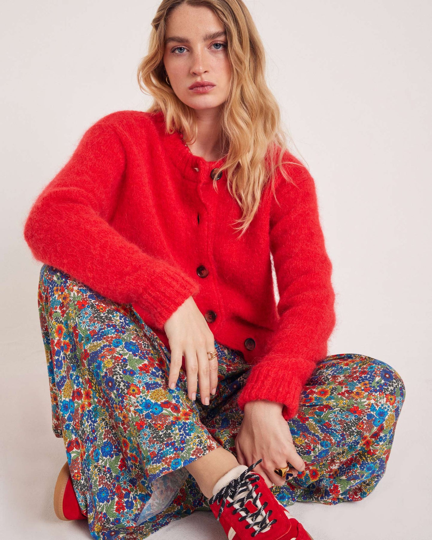 Rosanne red cardigan