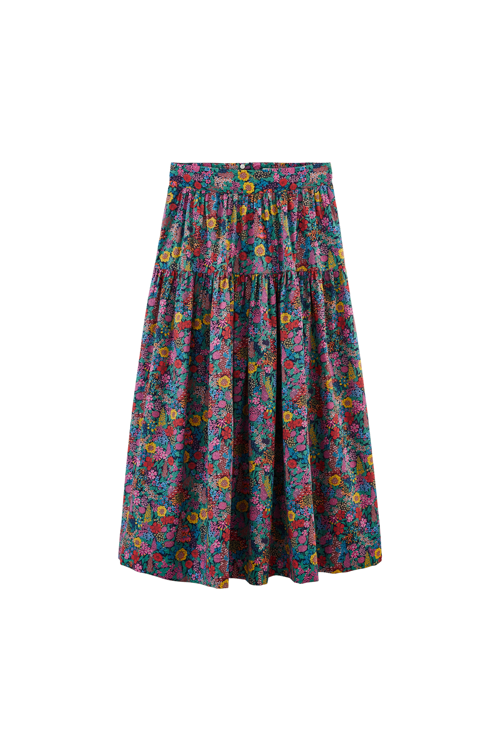 Skirt Solina in fabric Liberty purple, pink and yellow