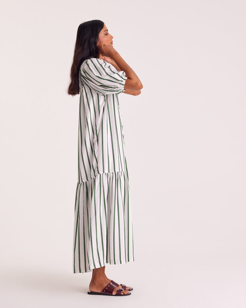 Dress Nicoletta stripes green