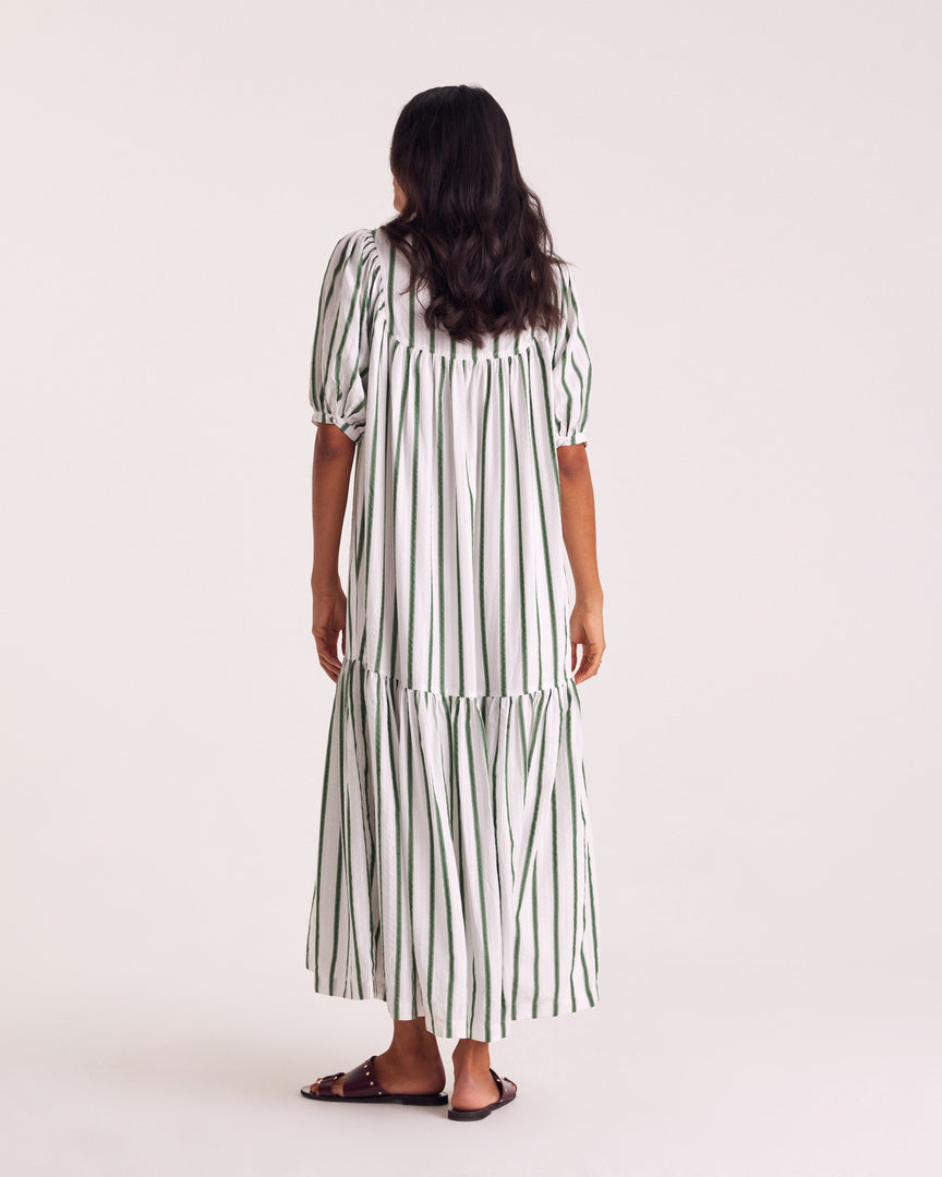 Dress Nicoletta stripes green