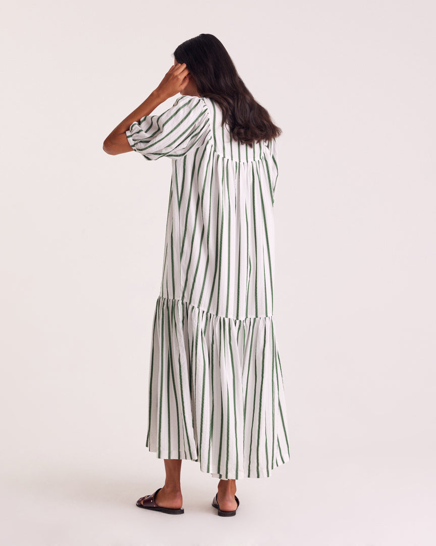 Dress Nicoletta stripes green