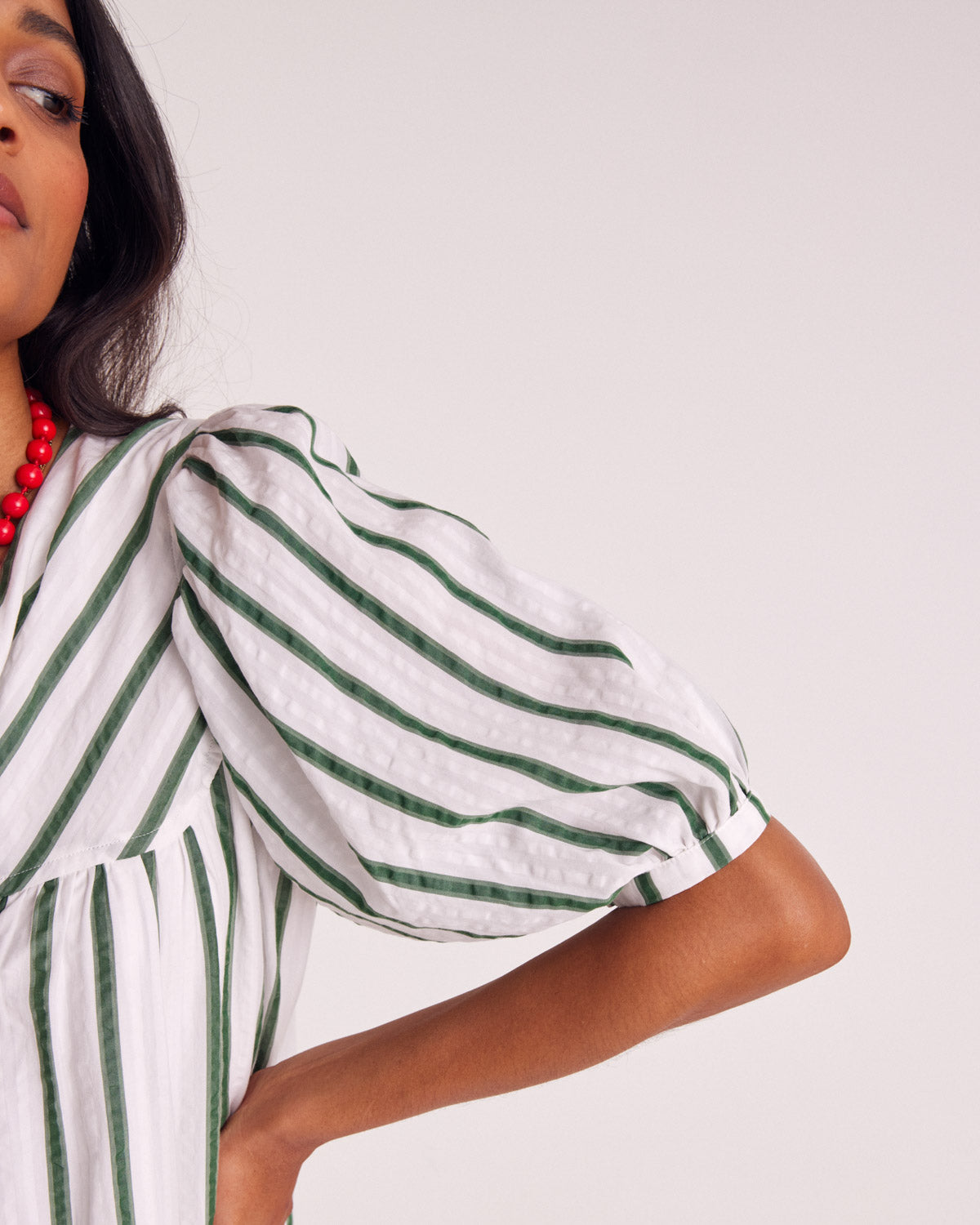 Dress Nicoletta stripes green
