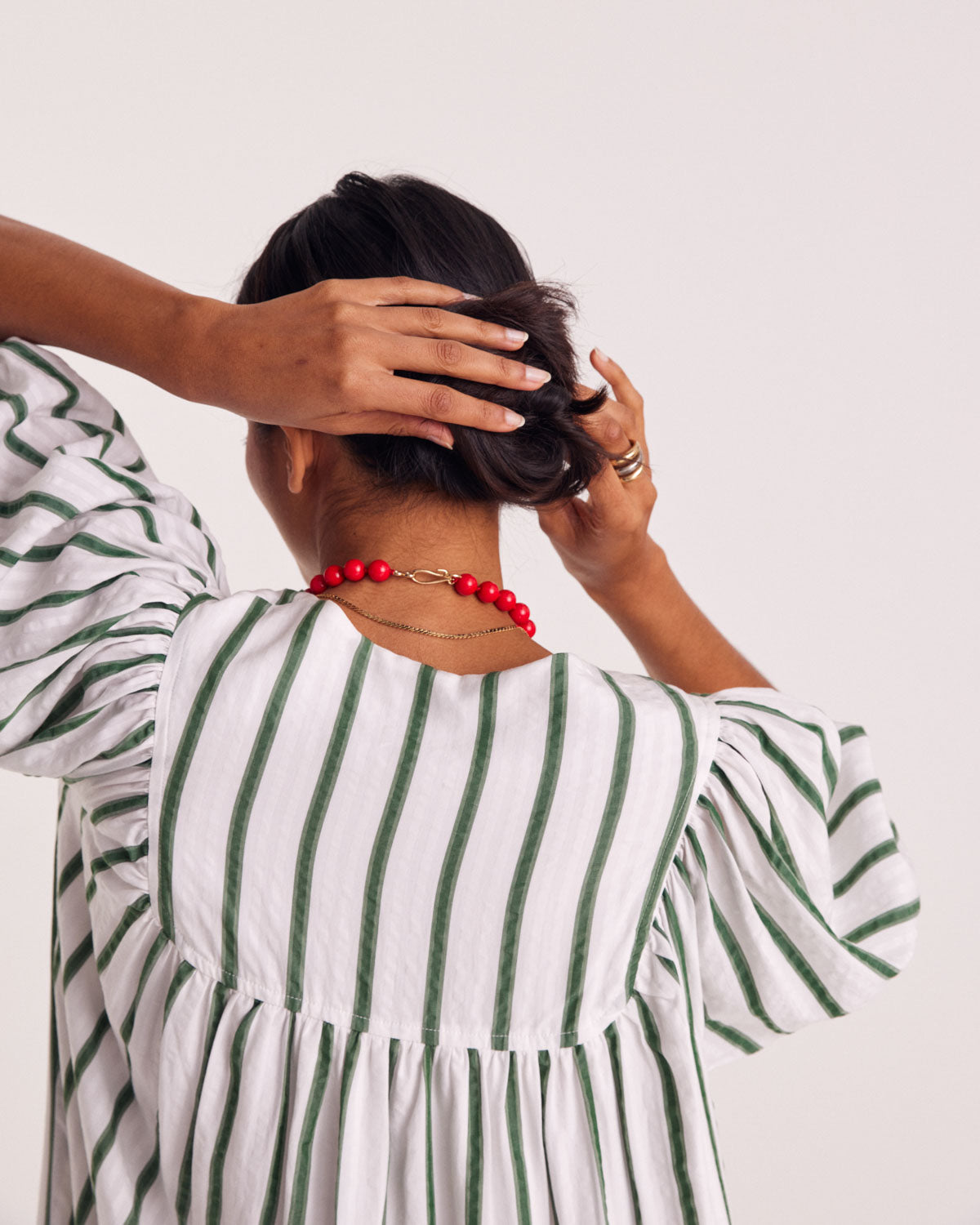 Dress Nicoletta stripes green