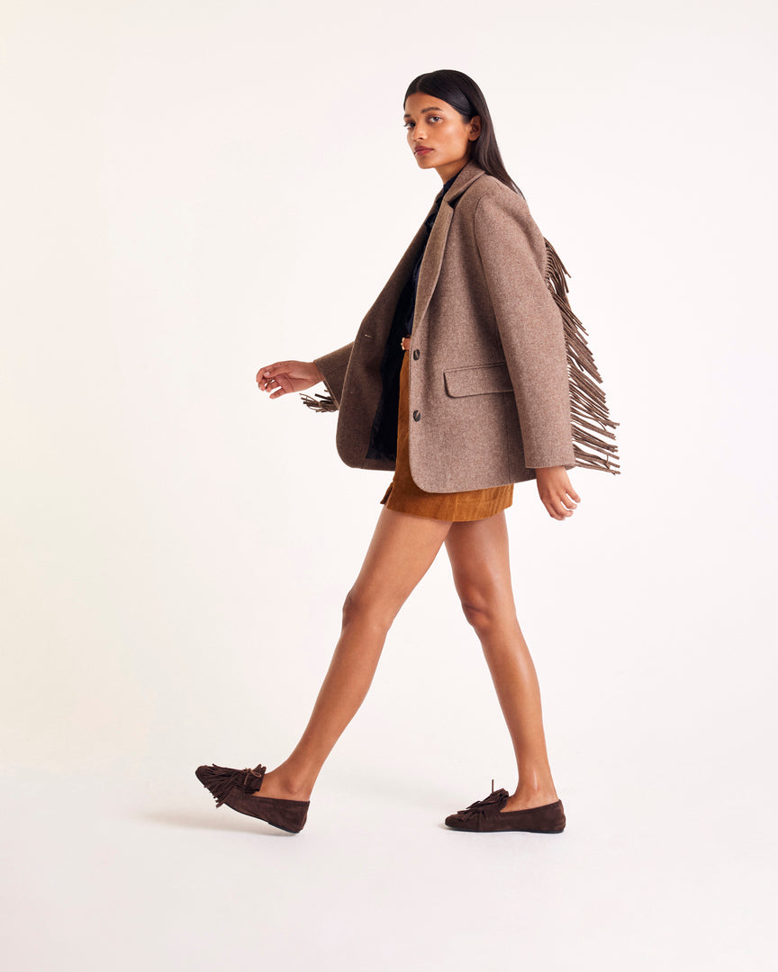 Skirt Monica velvet camel