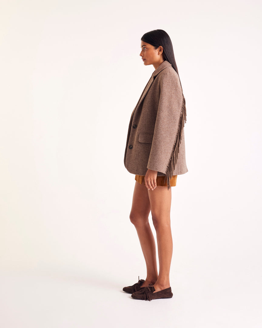 Skirt Monica velvet camel